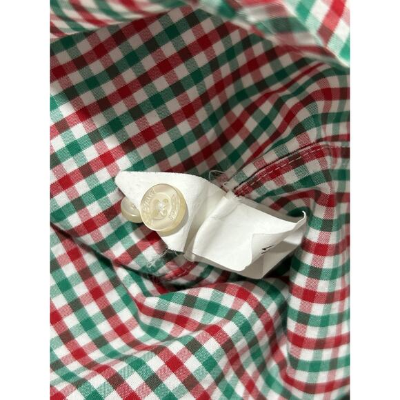 Vineyard Vines Slim Fit Tucker Men's XXL Red & Green Plaid Dress Shirt Christmas - Picture 7 of 8